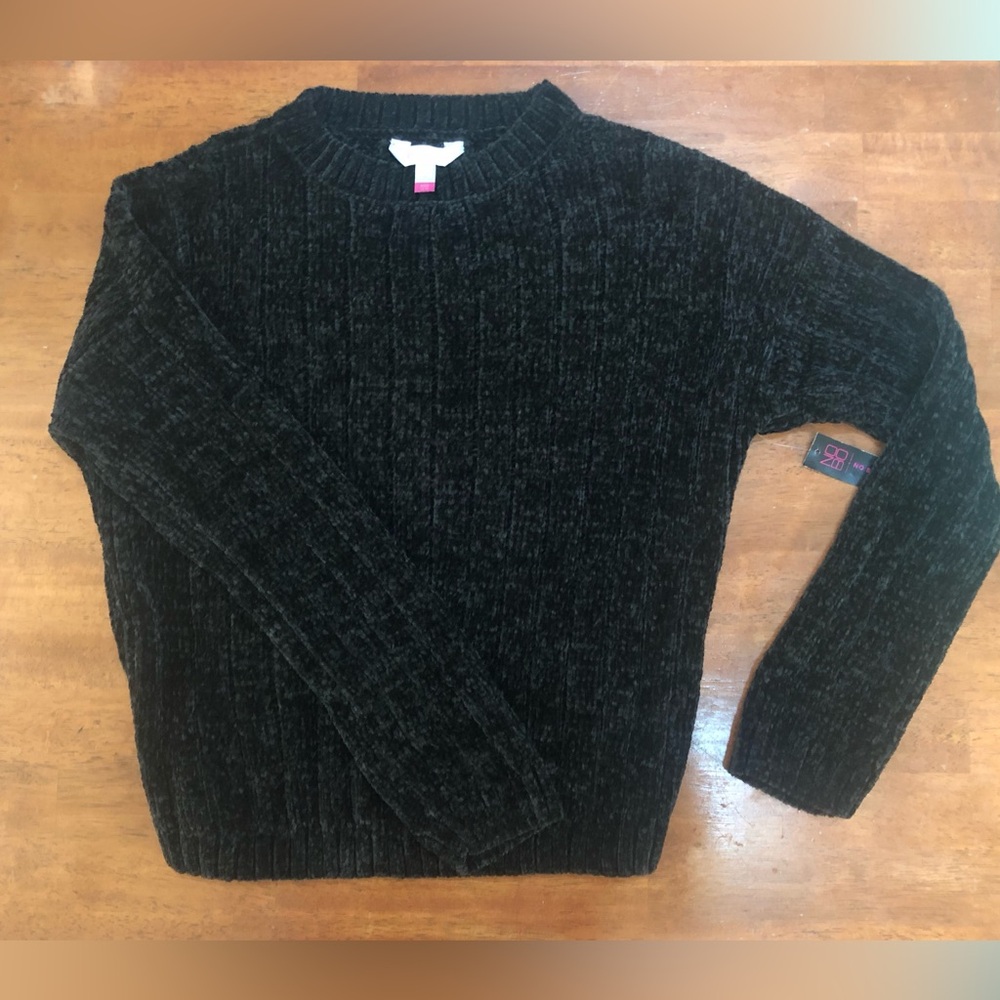 No Boundaries Black Chenille Sweater